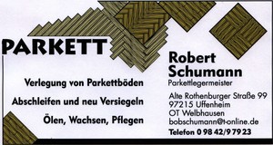 Robert Schumann<br />Parkettlegermeister